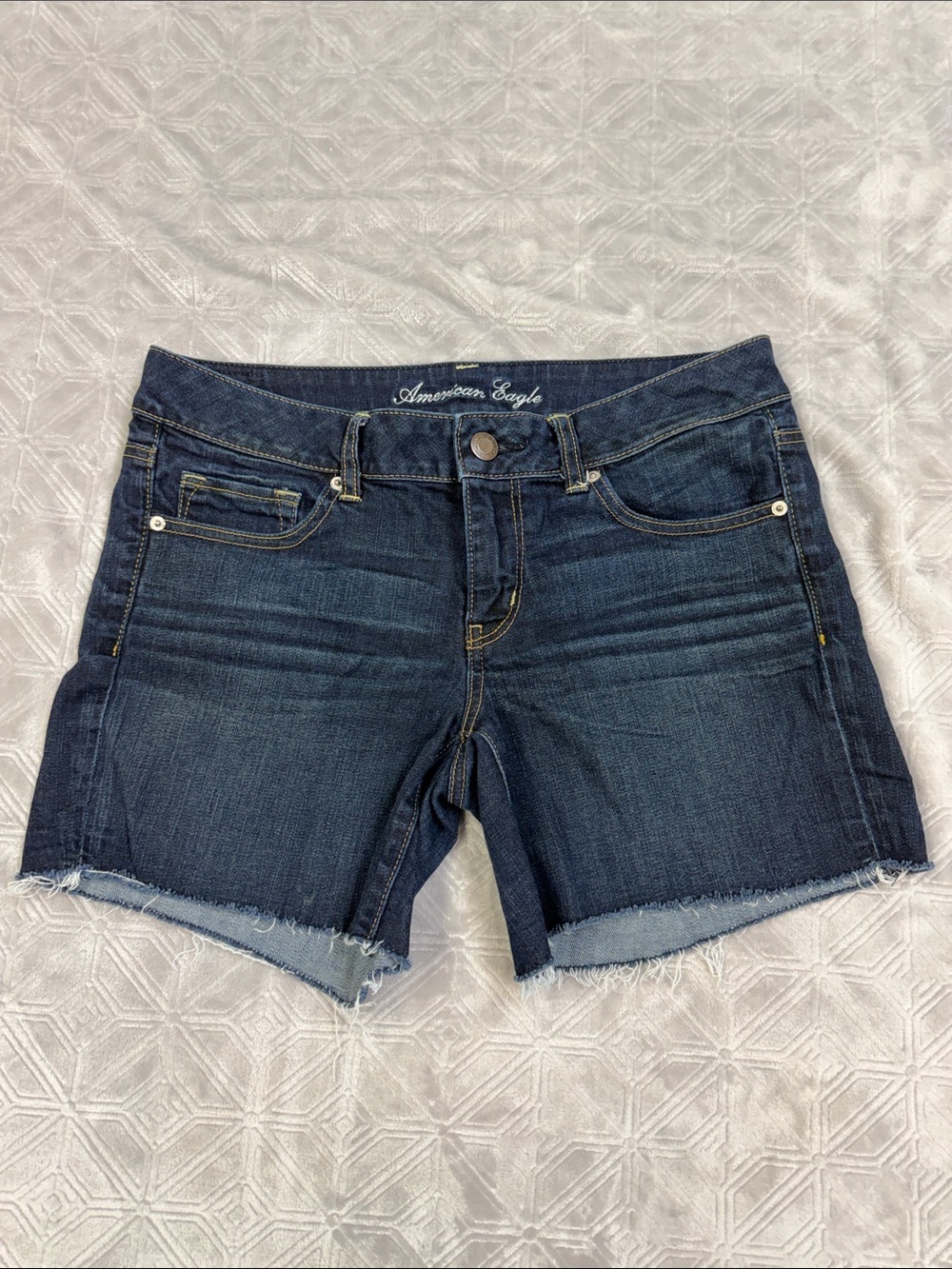 American Eagle Dark Wash Cutoff Denim Shorts